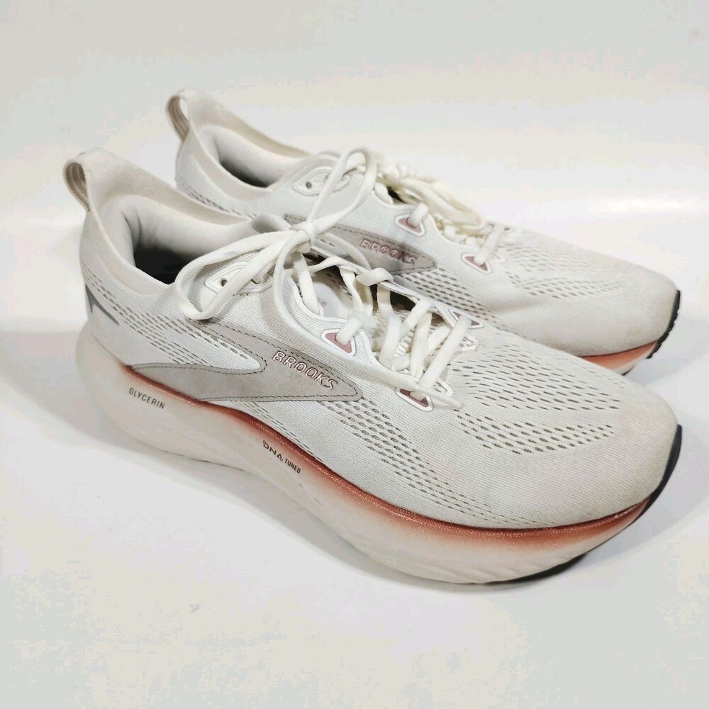 Brooks Womens Glycerin 22 DNA Tuned Running Shoes Size 11.5 Coconut Chateau Rose